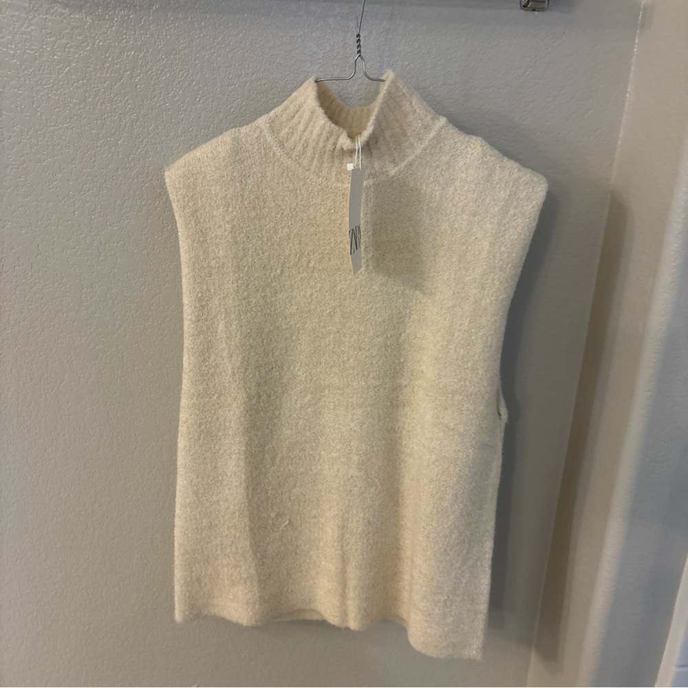 Zara Cream Turtleneck Sweater